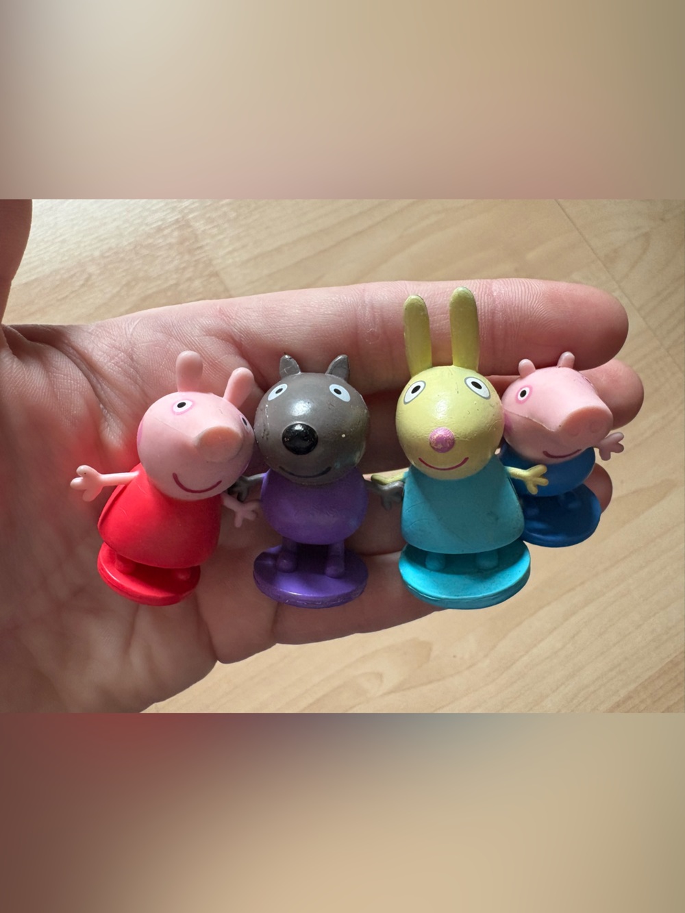 Peppa Pig Family Figure Lot 4 Vintage 2003 ABD Ltd One UK Mini Figures George